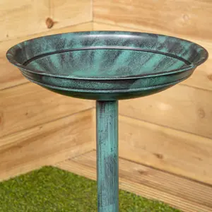 63cm Verdi Green Traditional Garden Patio Resin Bird Bath