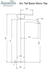 Aquarius Arc Tall Mono Basin Mixer Tap Chrome