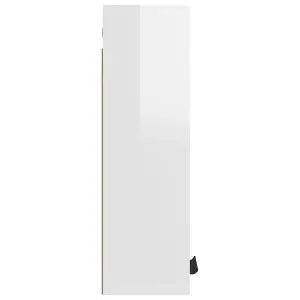 Berkfield Wall-mounted Bathroom Cabinet High Gloss White 32x20x67 cm