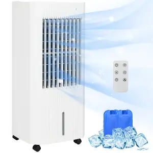 Portable Air Cooler with Humidifier, Remote, Timer, Oscillation, Ice Packs