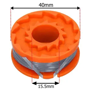 SPARES2GO 2.5m Line & Spool compatible with McGregor Strimmer Trimmer