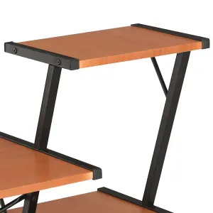 Berkfield Desk with Shelf Black and Brown 116x50x93 cm