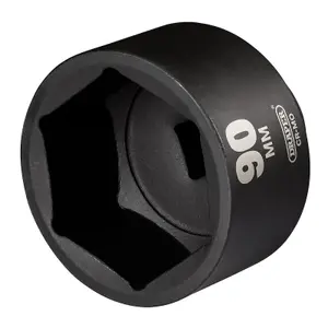 Draper Draper HI-TORQ Impact Socket, 1" Square Drive, 90mm - 08507 - 6-Point CR-MO Steel  08507