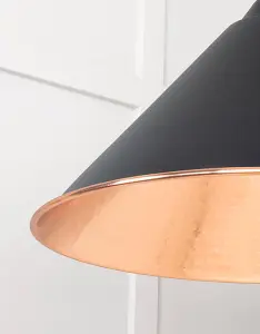 Hammered Copper Hockley Pendant in Elan Black