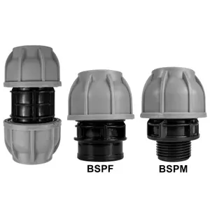 MDPE compression water pipe fittings/connectors,straight joiners (25mm-1/2" bsp female)