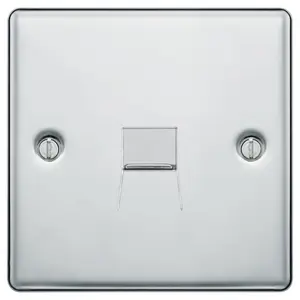 GoodHome Chrome 1 gang Master telephone socket