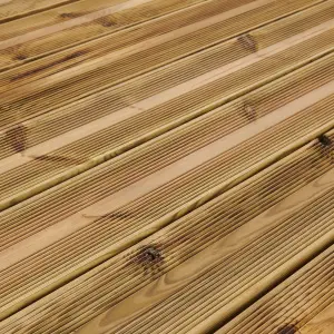 GoodHome Lemhi Green Pine Deck board (L)3.6m (W)144mm (T)27mm