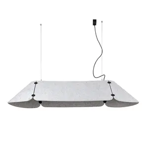 Luminosa Fonovia Integrated LED Straight Bar Pendants Grey, 3000K