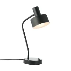 Nordlux Matis Indoor Living Dining Bedroom Table Lamp In Black (Diam) 12.5cm