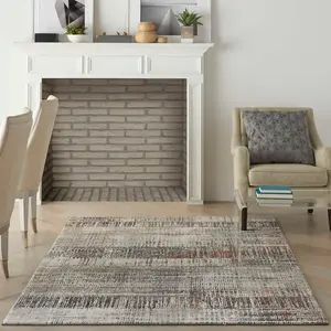 Multicoloured Modern Abstract Rug Easy to clean Living Room Bedroom and Dining Room-66 X 229cm (Runner)