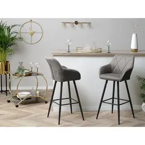 Maxman 11.02cm Bar Stool (Set of 2) Grey