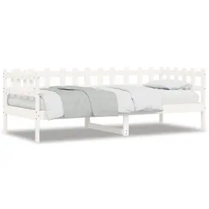 Berkfield Day Bed White 80x200 cm Solid Wood Pine