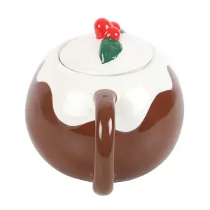 Something Different Christmas Pudding Mug Brown/White (One Size)