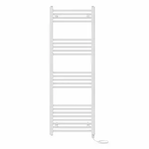 Right Radiators Prefilled Electric Straight Heated Towel Rail Bathroom Ladder Warmer Rads - White 1400x500 mm