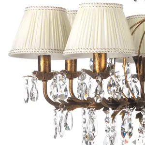 Luminosa Karen Multi Arm Chandelier with Shades Bronze