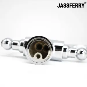 JASSFERRY Kitchen Mixer Tap Elegant White Ceramic Dual Lever Monobloc Sink Faucet Chrome