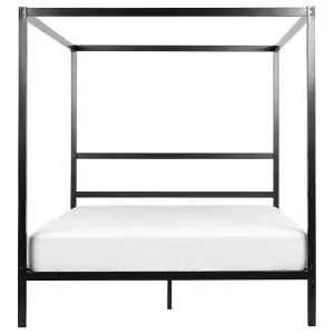 Metal EU King Size Canopy Bed Black LESTARDS