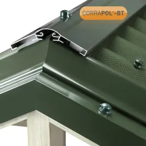 Corrapol Green Aluminium Ridge piece (L)3mm (W)145mm