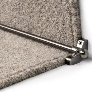 Hollow Stair Carpet Runner Rods - Easy To Install Affordable Stair Rod Bars - Pewter Finish - 89cm (35.4") width