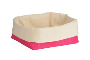 Hot Pink And Cream Small Bread Basket