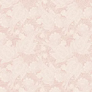 Hoopla Walls Blush Pink Paisley Smooth Matt Wallpaper