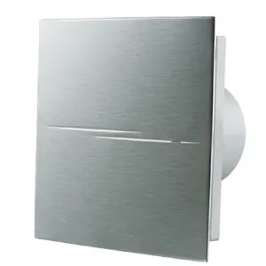 Blauberg Calm Design Hi Tech Low Noise Energy Efficient Bathroom Extractor Fan Chrome 100mm Timer