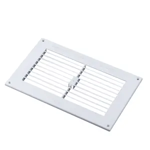 Manrose White Rectangular Gas appliances Fixed louvre vent V1840, (H)152mm (W)229mm