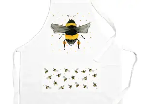 Purely Home Bumblebee Apron - Kitchen Cooking & Baking Bee Themed Gift/Present