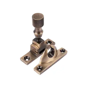 Sash Heritage Brighton Fastener Knurled Top Narrow (Non Locking) - Antique Brass