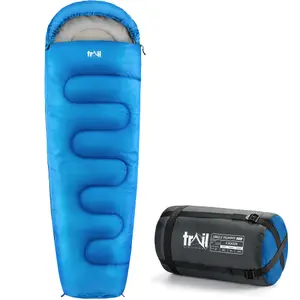 Mummy Sleeping Bag 3 Season Waterproof Adult Single Outdoor Camping Blue Trail