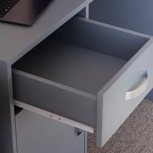 Vida Designs Hudson Grey Computer Desk With 1 Drawer and Door