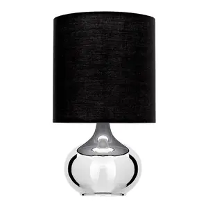 Interiors by Premier Niko Black Fabric Shade Table Lamp