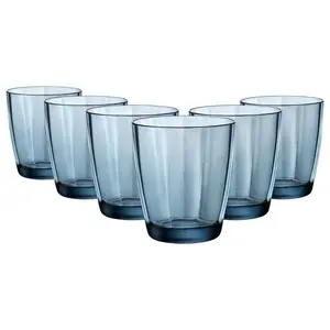 Pulsar Double Old Fashioned Glasses - 390ml (Set of 6) Blue