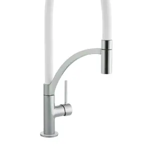 Cookology GIGLIO Pull Out Kitchen Tap with Single Side Lever - Brushed White