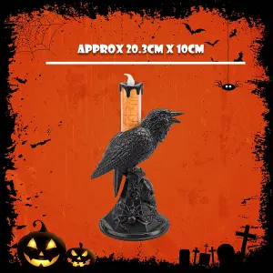 Flameless Halloween Crow Candle Halloween Party, Trick or Treat  Orange