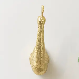 Melody Maison Gold Metal Peacock Wall head - 39cm