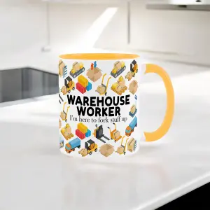 Warehouse Worker Mug - Humorous Tradesman Funny Novelty Gift - Tea/Coffee Hot Drinks White Ceramic Cup Present