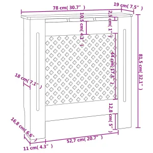 Sturdy and Durable MDF Radiator Cover 78 cm