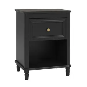 Ryker 1 Drawer Nightstand Black