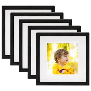 Berkfield 3D Box Photo Frames 5 pcs Black 23x23 cm for 13x13 cm Picture