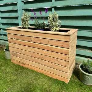 Marta Larch timber deep Trough planter 1220x420mm