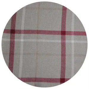 Home Curtains Hudson Check Tiebacks Red (PAIR)