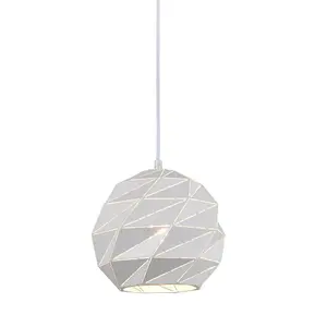 Luminosa Modern Hanging Pendant White 1 Light , E27