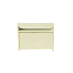 Minack Buttermilk / Cream Wooden Bread Bin, Worktop Storage Box with Shelf