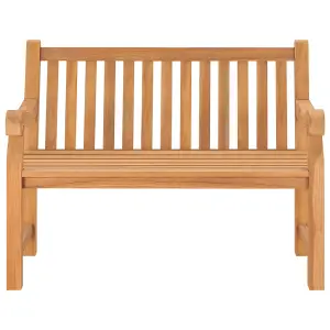 Berkfield Garden Bench 114 cm Solid Teak Wood