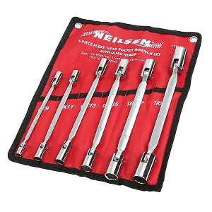 6 Piece Flexi Head Socket Wrench Set - Dual Head (Neilsen CT1657)