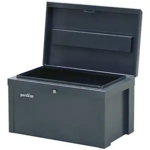 Heavy Duty Steel Tool Storage Chest - 565mm x 350mm x 320mm with Locking Mechanism