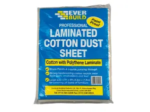 Everbuild LAMDUST Laminated Cotton Dust Sheet 3.6 x 2.7m EVBLAMDUST