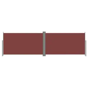 Berkfield Retractable Side Awning Brown 160x600 cm