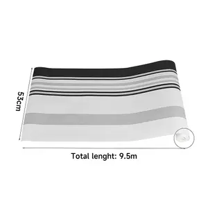 Simple Black White Grey Striped Non Woven Patterned Wallpaper